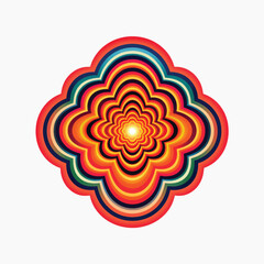 Vibrant layered abstract pattern