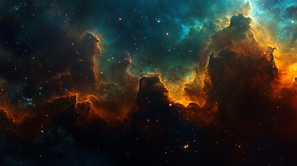 Obraz premium Space Galaxy Night Sky With Cosmic Clouds ,Universe science astronomy. Illustration Background