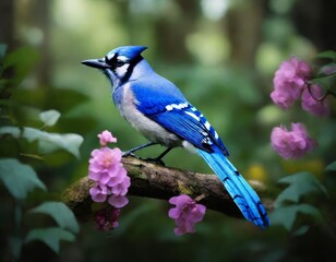 blue jay on a branch