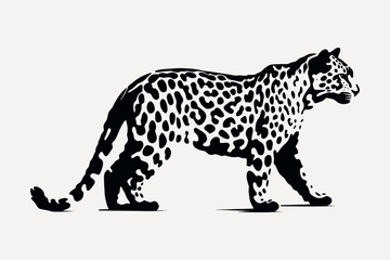 Leopard silhouette art print