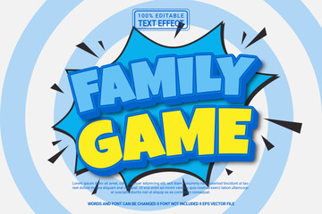 Family Game 3D Text Effect - Futuristic, Playful and Modern Design