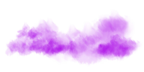 Fantastic purple smoke. Magic smoke. Smog cloud on podium or stage. Fog vapor over ground or water surface, magic haze. PNG.
