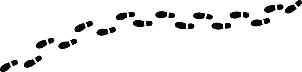 Human boot foot print walk vector. Two feet of single man icon. Footsteps sign shoe footprint. Person feet steps