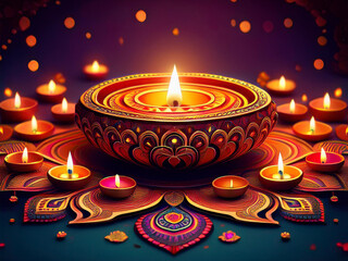 Diwali Delight: Bright Diyas and Colorful Celebrations A Bright Diwali A Night of Lights, Love, and Happiness
