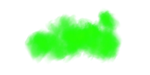 Fantastic green smoke. Magic smoke. Smog cloud on podium or stage. Fog vapor over ground or water surface, magic haze. PNG.
