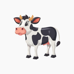 Cartoon cow with black spots