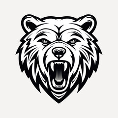 Fierce bear head logo design
