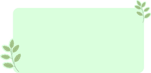 Floral Text Box Rectangle Notes with Leaf Background