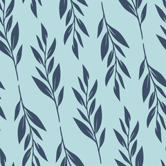 Vector winter floral seamless pattern