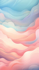 Fototapeta premium Abstract pastel gradient waves