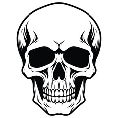 Fototapeta premium Skull silhouette vector