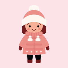 Cute winter child illustration