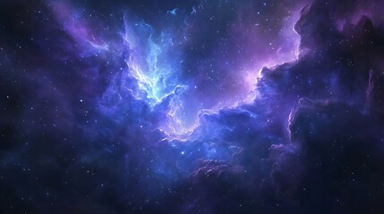 Space Galaxy Night Sky With Cosmic Clouds ,Universe science astronomy. Illustration Background