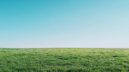 Obraz premium field with blue sky