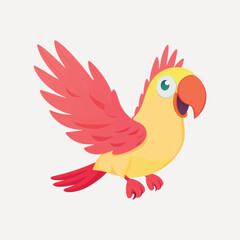 Colorful cartoon parrot illustration