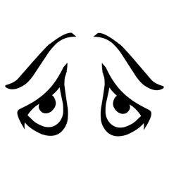 Sad eye cartoon design. Perfect for stickers, icons, logos, tattoos