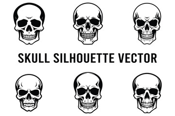 Skull silhouette vector