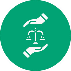 Law Enforcement glyph circle icon