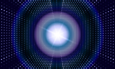 blue abstract banner halftone circle shiny light background.