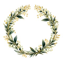 laurel wreath with ribbon  with white background Generative AI