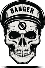 human skull vector and illustration 