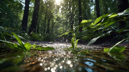 Fototapeta premium natural water stream