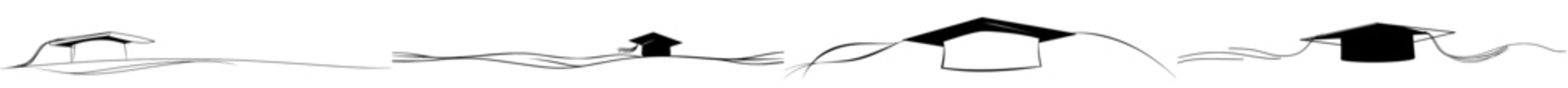 recommend clip art: The continuous line art of the graduation hat cap. Academic cap line art.Student cap line art. It is an image of the graduation cap drawn in a single continuous line.