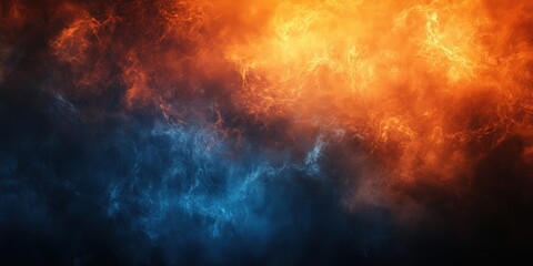 Abstract Dark Orange and Blue Background Design