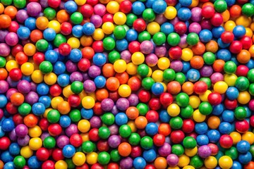 Multicolored paintballs have exploded onto a rugged terrain, their scattered remains weaving a tapestry of color and