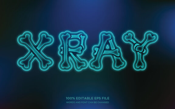 X-ray editable text style effect	
