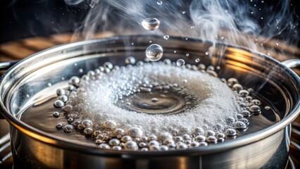 Sugar crystals surrender to the heat, releasing their sweetness into the water as it churns and froths, leaving