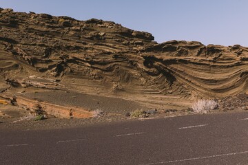 Textura calida arida isla de lanzarote 