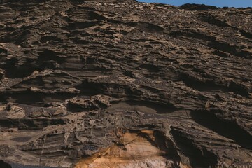  isla de lanzarote  en una playa de arena negra el golfo