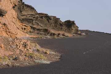 Textura calida arida isla de lanzarote 