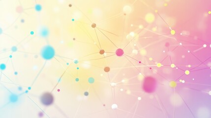 Abstract Colorful Network of Connected Dots