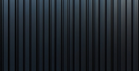 Obraz premium Black corrugated metal texture. Wall wooden vertical panels. Dark steel roof sheet. Wood siding for construction.