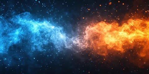 Fototapeta premium Abstract Blue and Orange Gradient Background