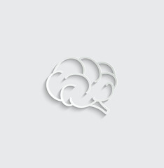 Brain vector icon idea sign
