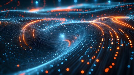Futuristic 2D abstract background with wireframes and glowing elements, hyper-real, sharp images