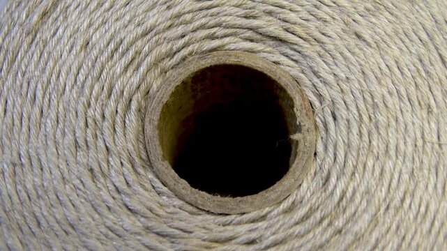 close up of twine rope strands