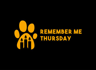 Remember Me Thursday. Flat design vector.
