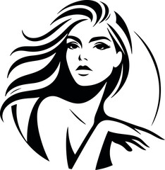 Aesthetic Women beauty logo design for business