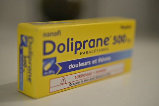 box of Doliprane medecine from Sanofi Laboratory