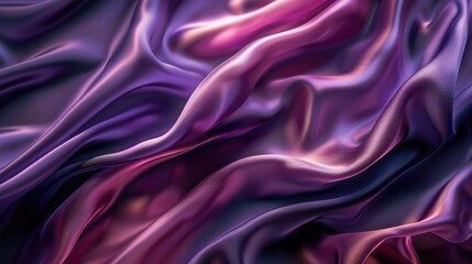 Fototapeta premium Undulating waves of silk fabric