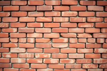 Fototapeta premium A close-up view of a textured brick wall showcasing warm hues and varying finishes.