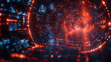 Obraz premium A background designed for digital data technology, featuring an AI-generated image with futuristic themes.