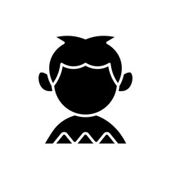 boy glyph icon