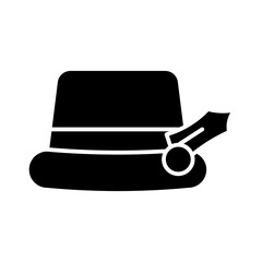 top hat glyph icon