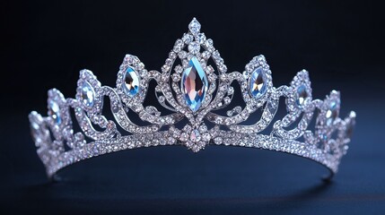 diamond silver crown for beauty contest queen of magic crystal tiara