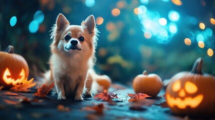 Obraz premium Spooky Pup Trick or Treating